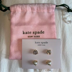 Rise and Shine Studs Glass Pearl & Cubic Zirconia